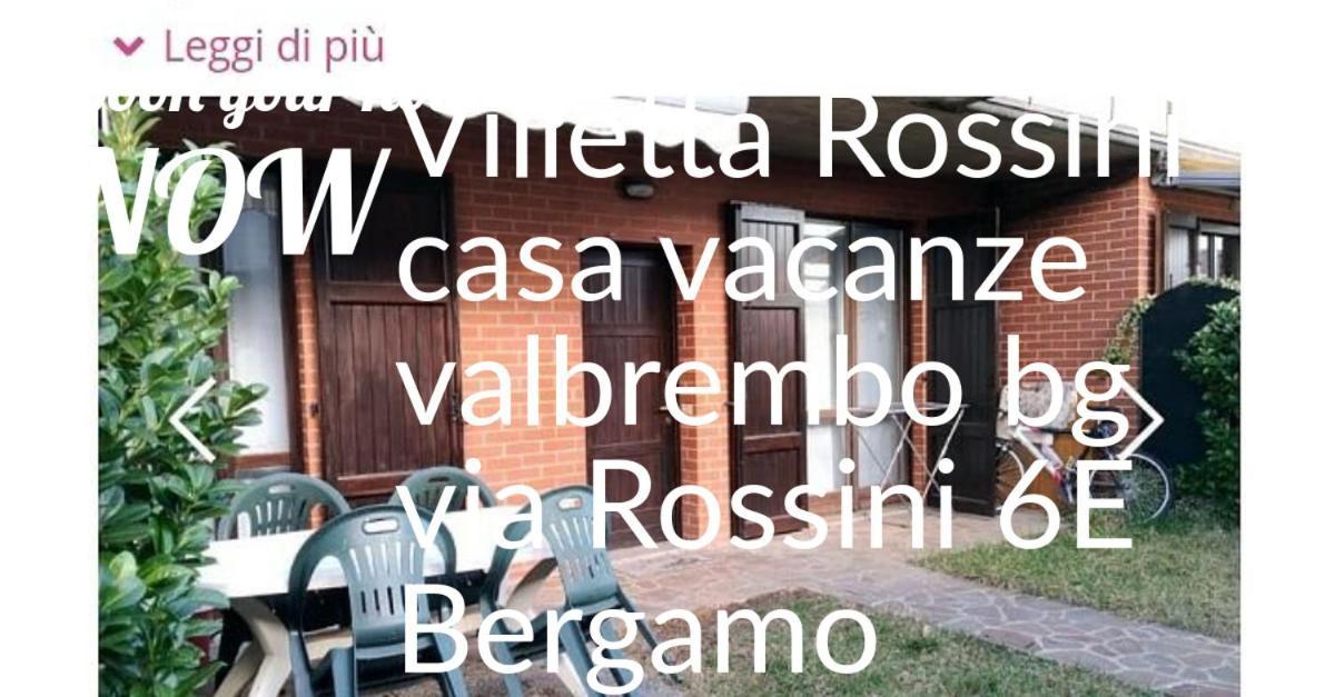 Villetta Rossini Appartamento Da Condividere Con Me Luciano Servizio Ospiti Taxi Driver Navetta No Wifi 2 Camera Da Letto Per 5 Persone Valbrembo Экстерьер фото
